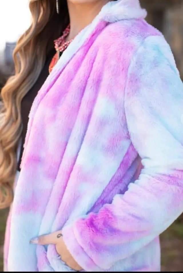 Cardigan polaire tie-dye