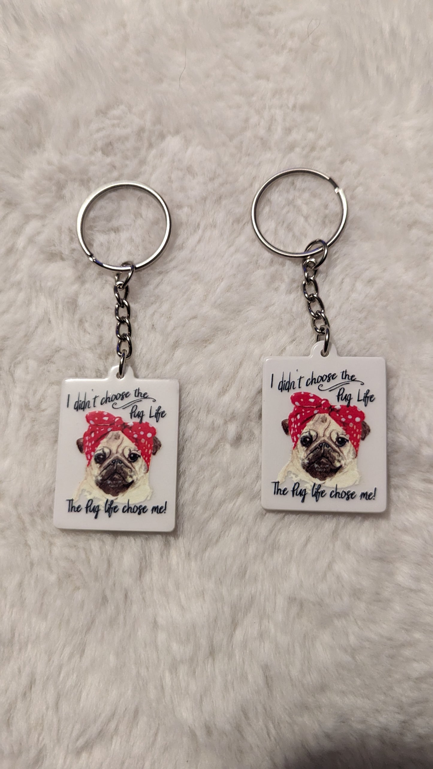 Pug keychain