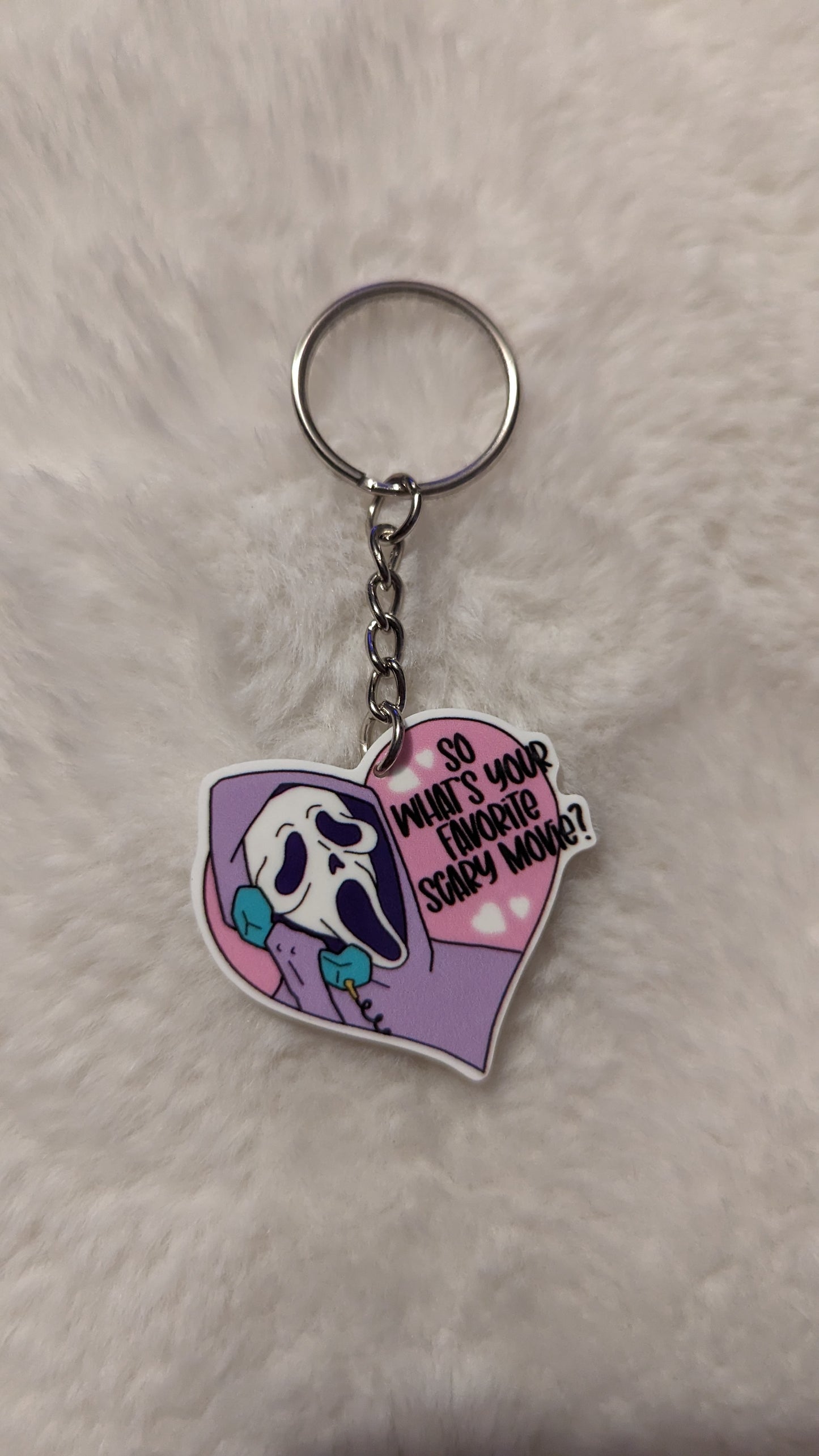 Pink Ghostface Keychain