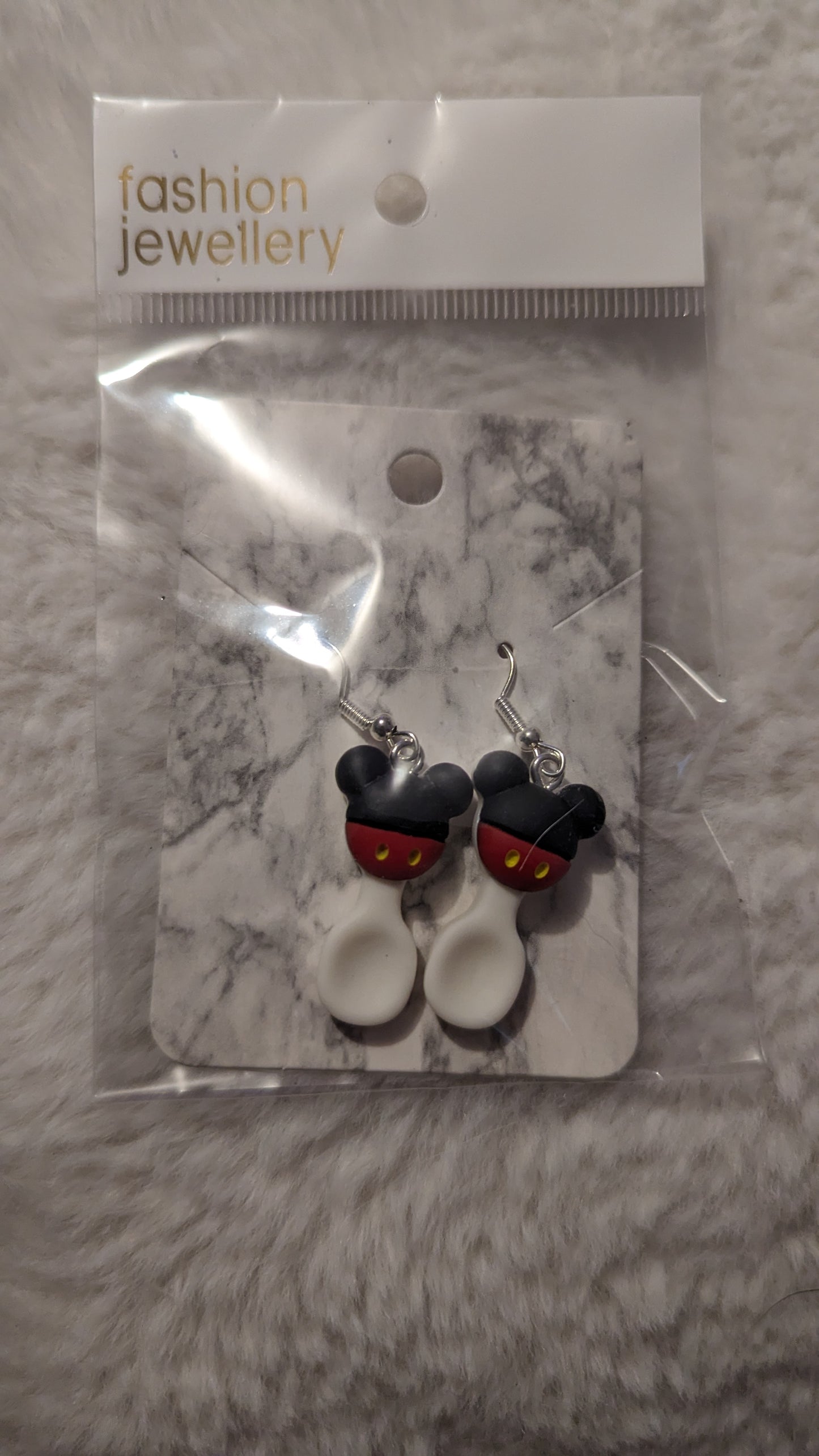 Mickey spoon earrings