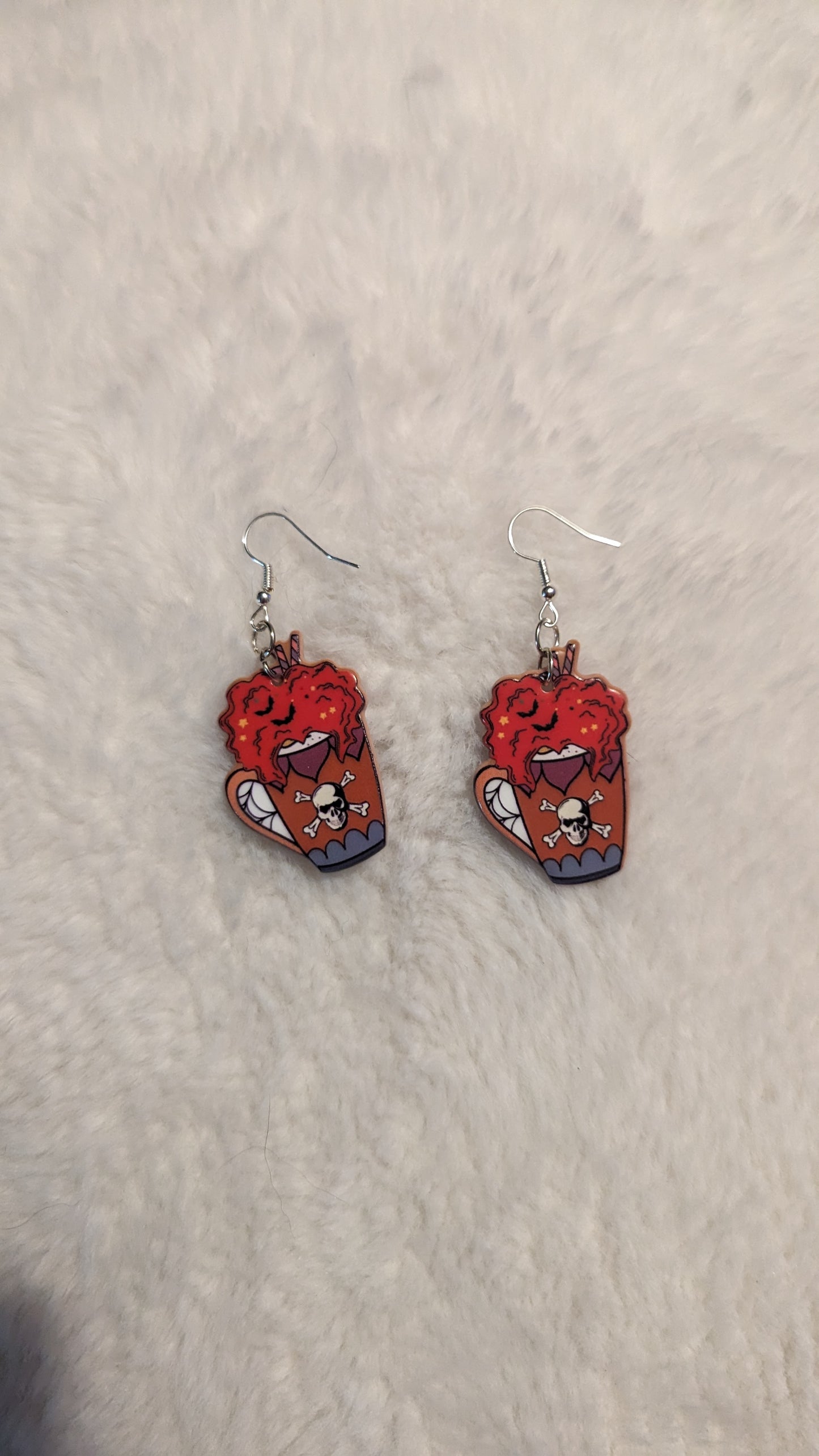 Orange Fall Drink Earrings