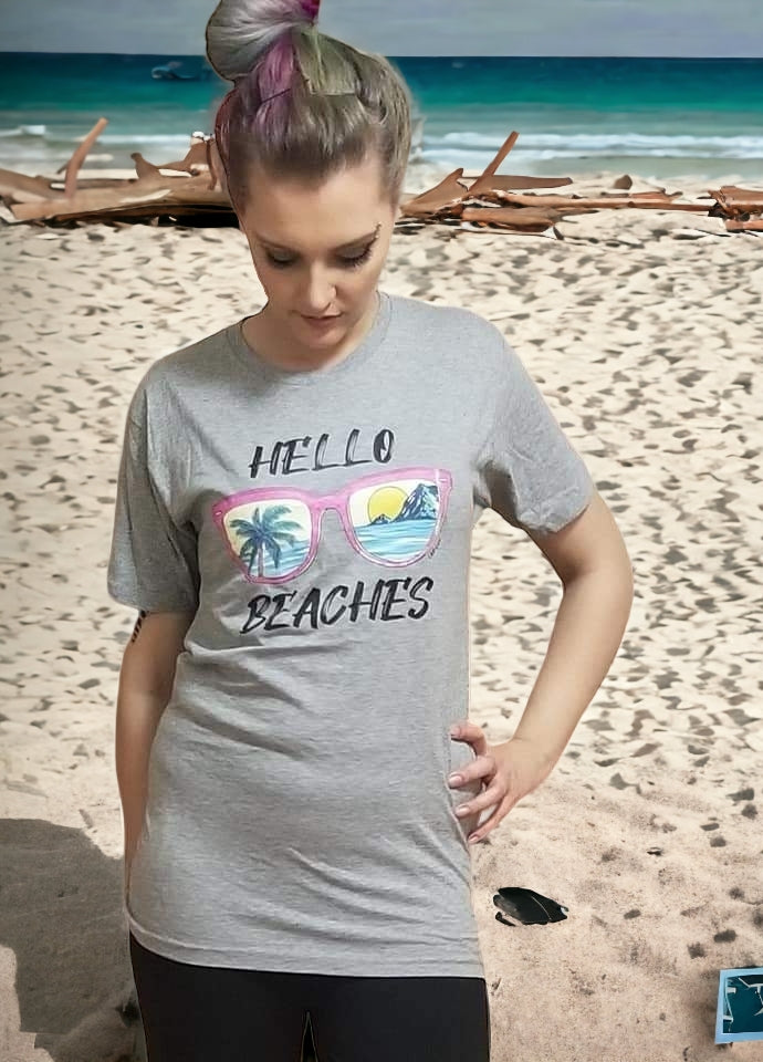 "Hello Beaches" Graphic Tee