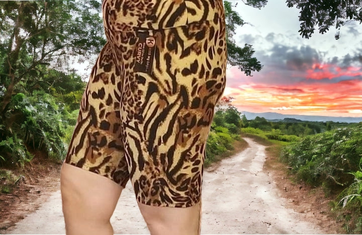 Leopard Biker Short