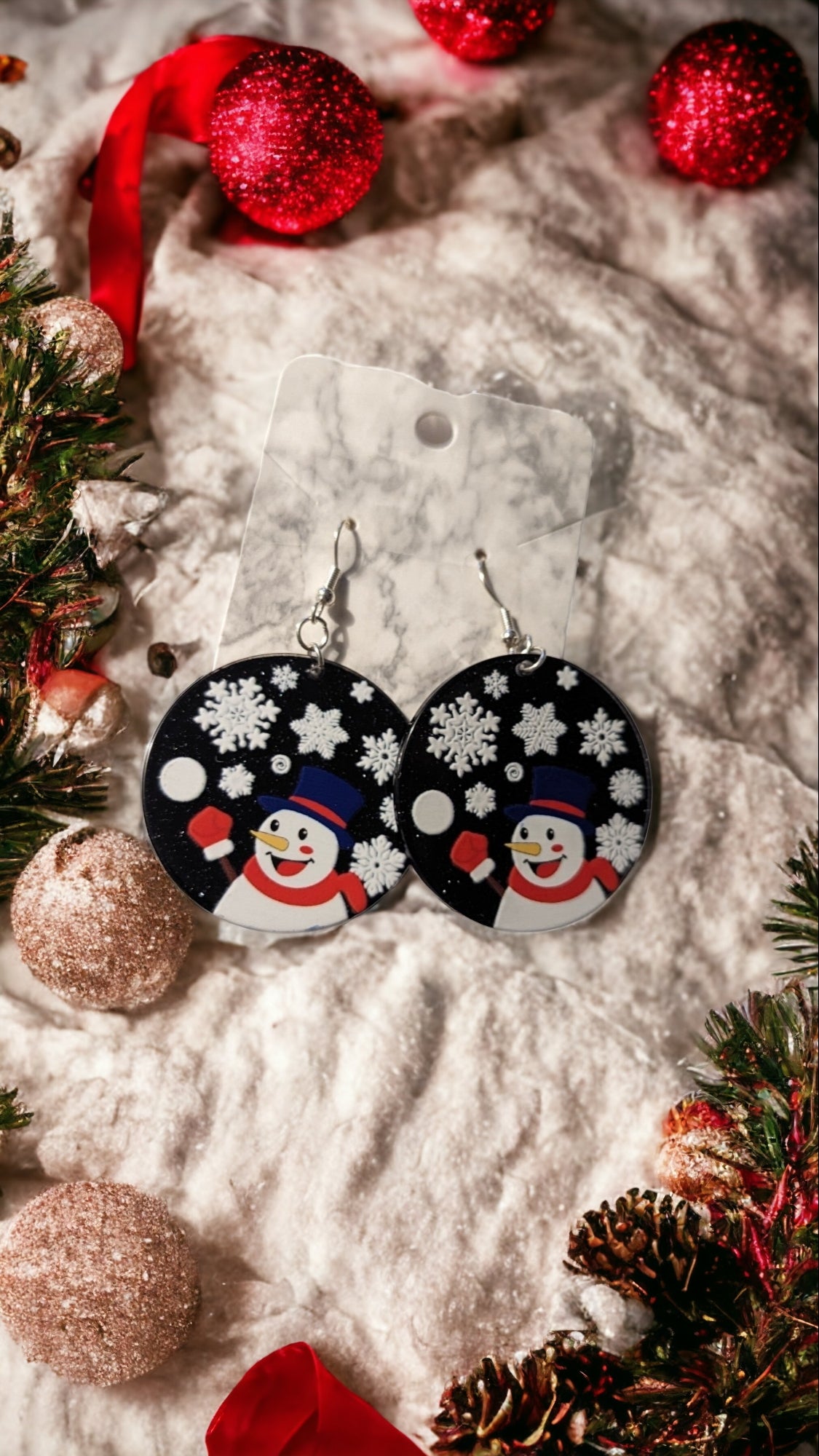 Christmas dangly earrings