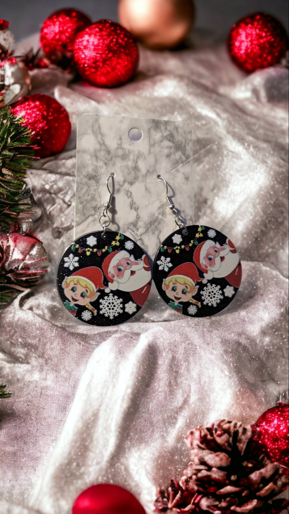 Christmas dangly earrings