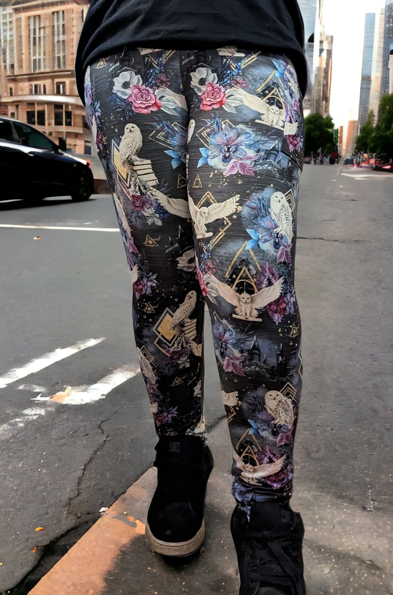 Owl messenger Leggings W/ Pockets