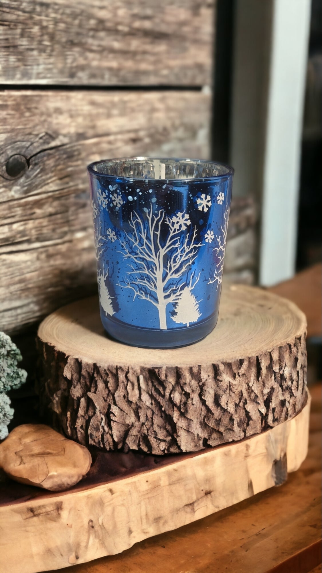 Shimmering Snowflake Candle