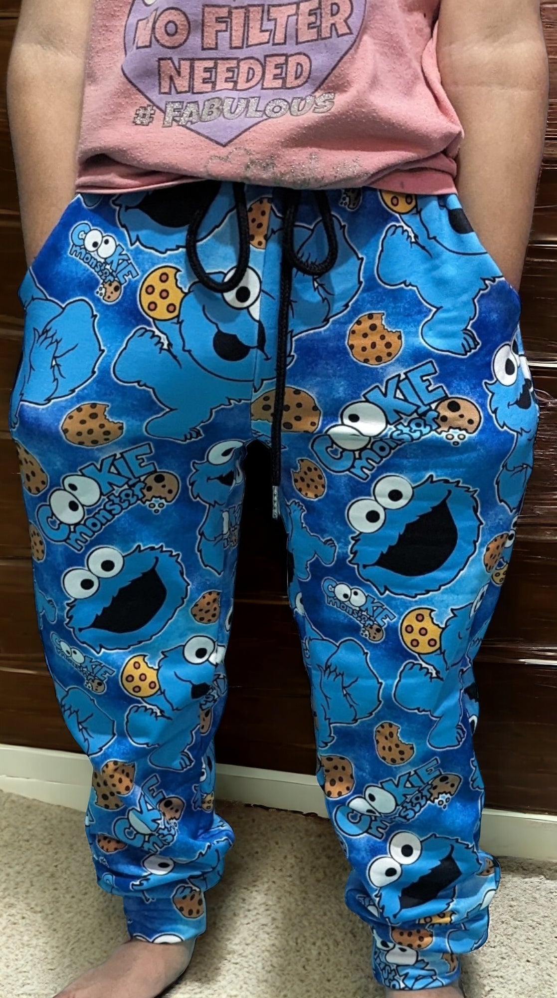 Pantalon de jogging double épaisseur Cookie Monster pour enfants