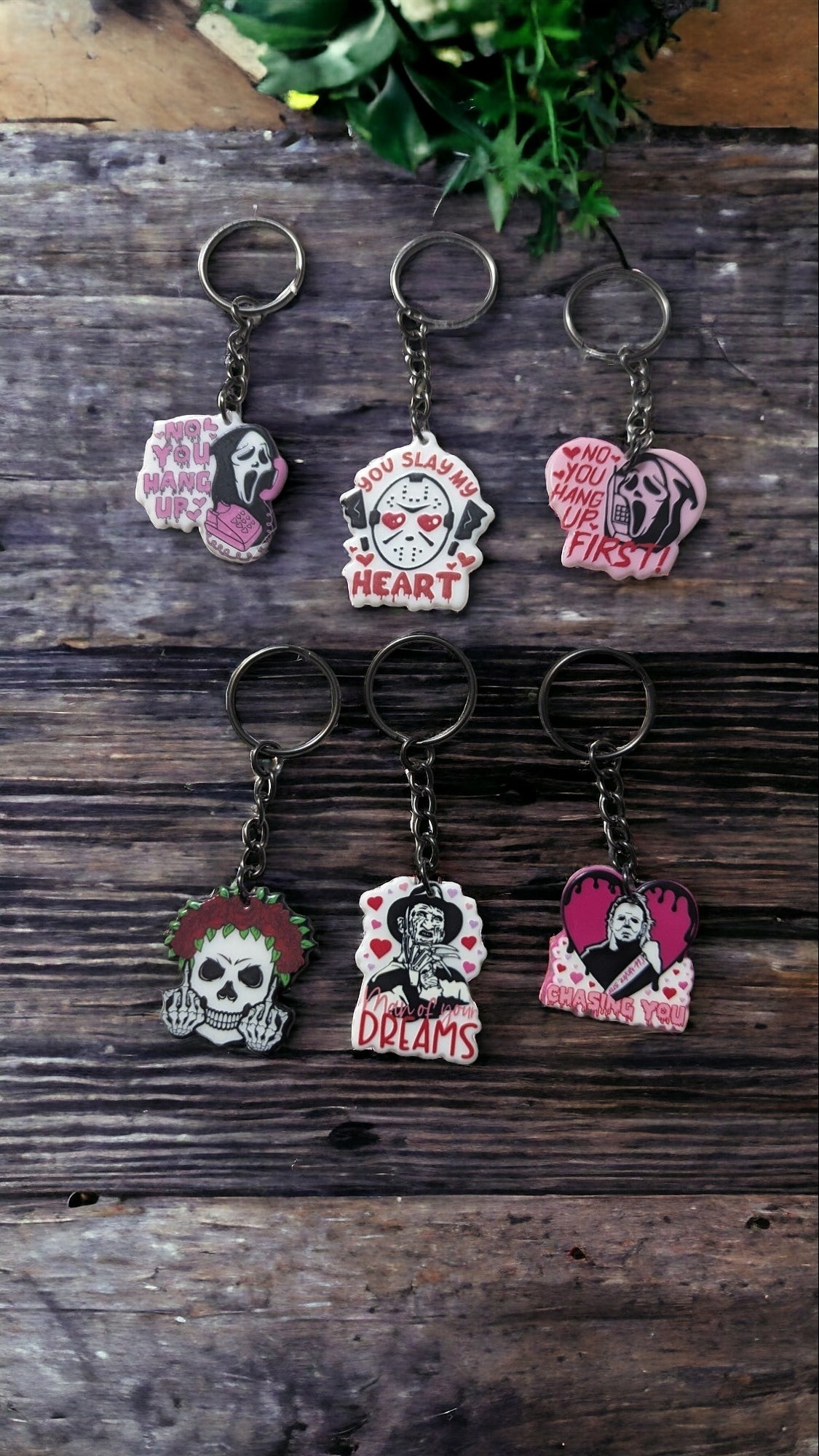 Horror Valentine's Keychains