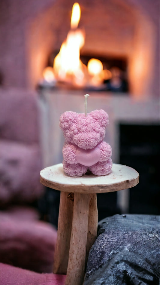 Rose Teddy Candle