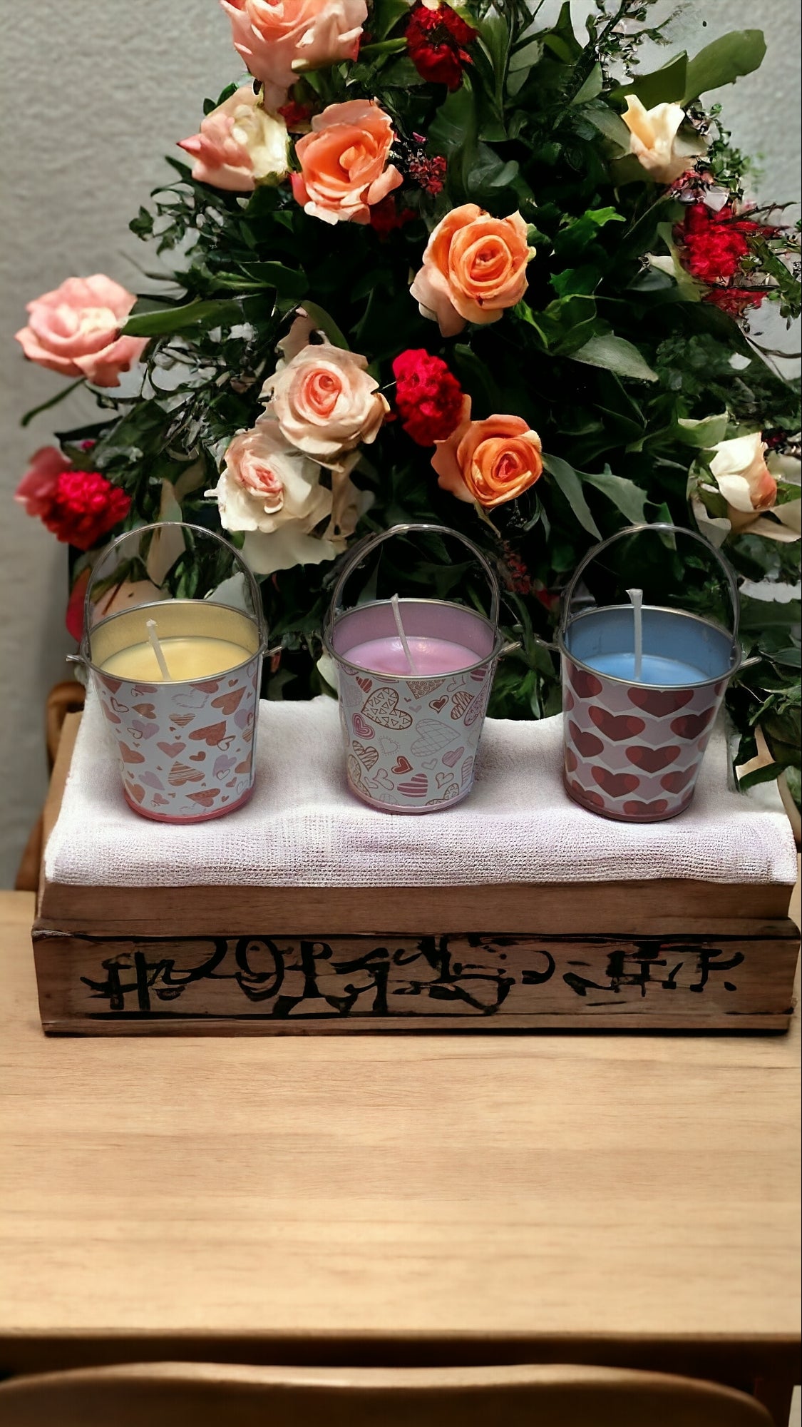 Mini Valentine's Day Candles