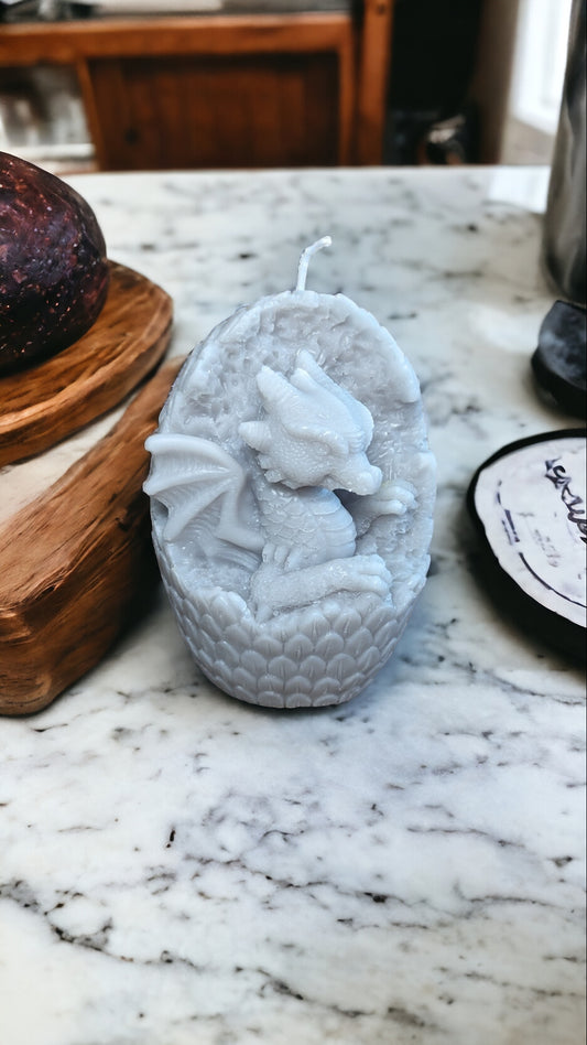 Baby dragon egg candle